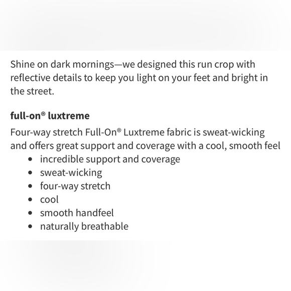 Lululemon Morning Miles Crop Size 6 - Picture 3 of 8